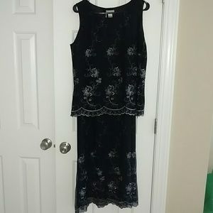 Holiday top, skirt and sweater.